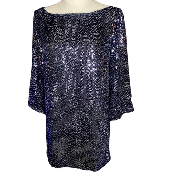 TORY BURCH Midnight Blue Monique Sequin Tunic Top Mini Dress!
14 - Picture 1 of 7